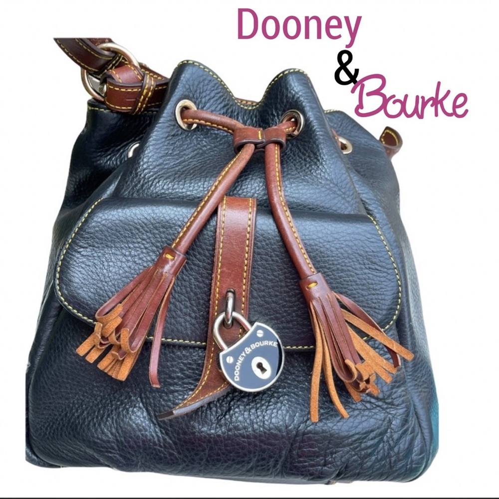 Dooney & Bourke leather drawstring bucket bag